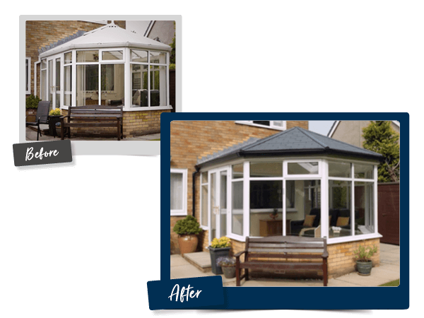 Old Conservatory with Polycarbonate Roof