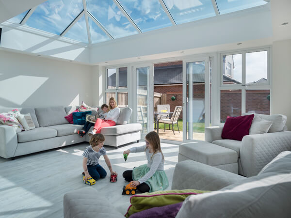 Glass Roof Orangery with Patio Doors