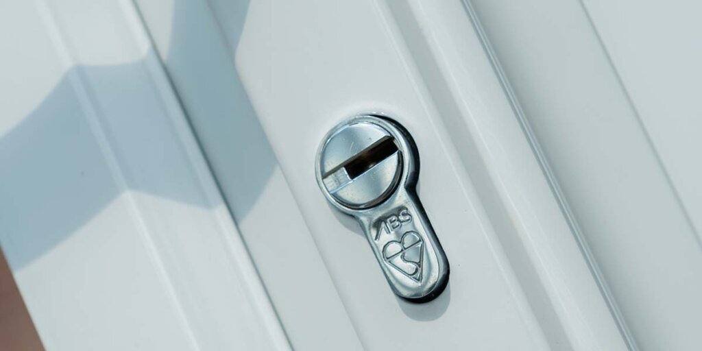 White UPVC Frames & Security Lock